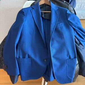 Mister Fox Italian Linen Blazer – Handmade in Naples – Royal Blue – 38R / Medium